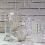 Vases verre blanc